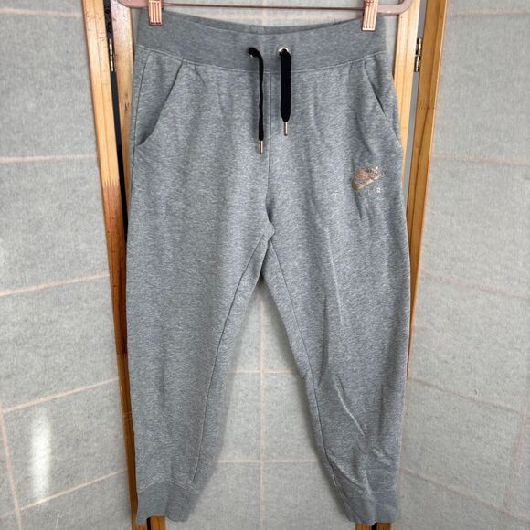 Nike Air Gray Womens Small‎ Joggers Metallic Rose Gold Comfy Cozy Sweatpants - Picture 1 of 9